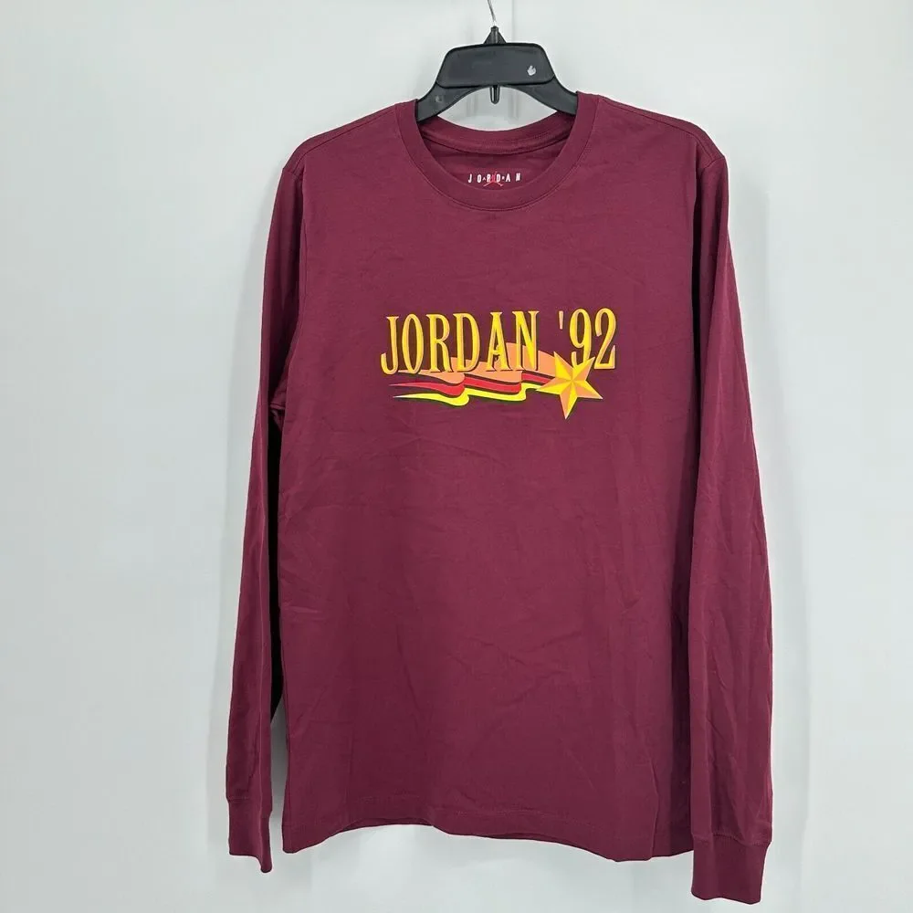 Michael‎ Jordan '92 Air Jordan Shirt Mens M Red Orange Jumpman Streetwear Sports